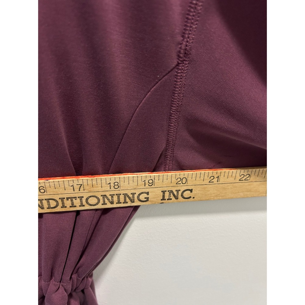 Fabletics Plum Purple Cinched Waist Full Zip Hooded Jacket Thumbholes Size XS - Picture 7 of 12